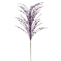 Vickerman 28" Purple / Black Glitter Berry Spray