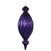 Vickerman 12" Plum Candy Glitter Diamond Finial Ornament