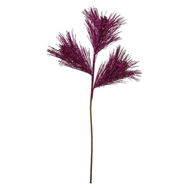 24" Cerise Glitter Pine Cone Spray Christmas Decoration