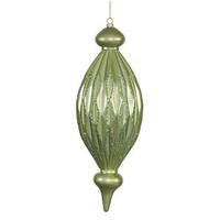 Vickerman 12" Celadon Candy Glitter Diamond Finial Ornament