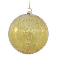 Vickerman 4" Gold Shiny Mercury Ball Ornament