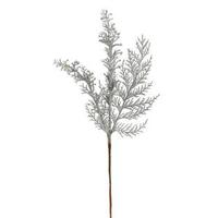 Vickerman 18" Silver Glitter Cedar Pine Spray