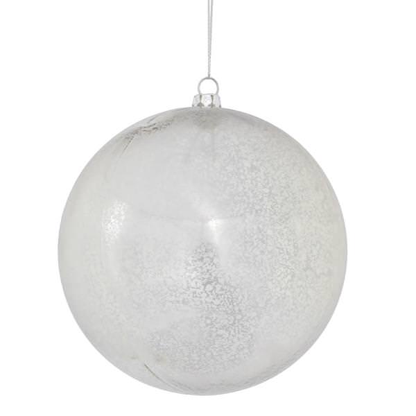 4.7" Silver Shiny Mercury Ball Ornament