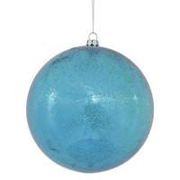 Vickerman 4.7" Turquoise Shiny Mercury Ball Ornament