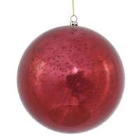 Vickerman 6" Burgundy Shiny Mercury Ball Ornament