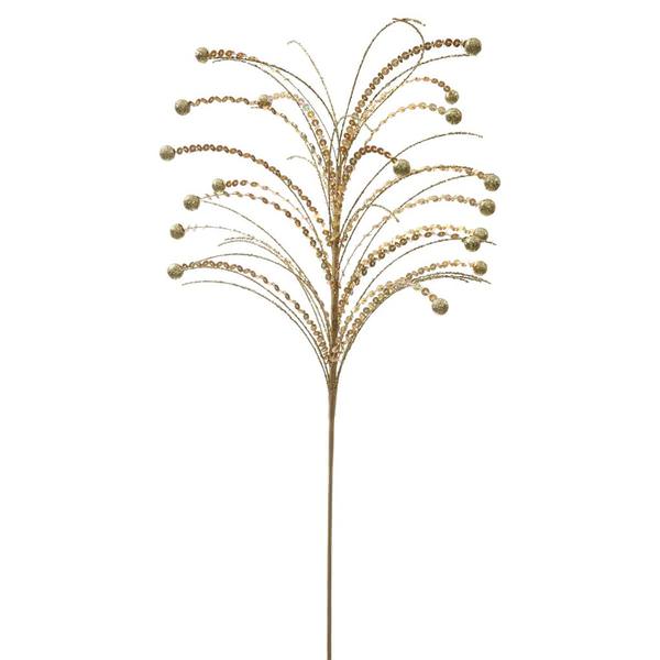 26" Gold Sequin Berry Spray