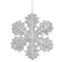 Vickerman 6" Silver Glitter Snowflake Ornament