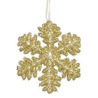 Vickerman 6" Gold Glitter Snowflake Ornament