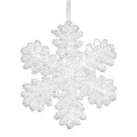 Vickerman 9" White Glitter Snowflake Ornament