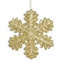 Vickerman 9" Gold Glitter Snowflake Ornament