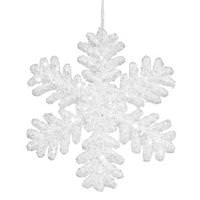 Vickerman 13.75" White Glitter Snowflake Ornament