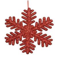 Vickerman 13.75" Red Glitter Snowflake Ornament