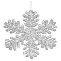Vickerman 13.75" Silver Glitter Snowflake Ornament