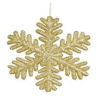 Vickerman 13.75" Gold Glitter Snowflake Ornament