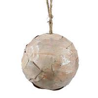 Vickerman 3.5" Silver Birch Ball Ornament with Hanger