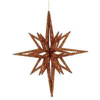 Vickerman 12" Copper 3D Glitter Star Ornament