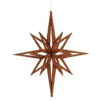 Vickerman 16" Copper 3D Glitter Star Ornament