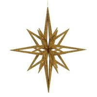 Vickerman 24" Gold 3D Glitter Star Ornament