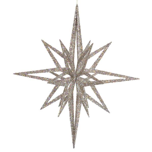 32" Iridescent 3D Glitter Star Ornament