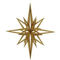 Vickerman 32" Gold 3D Glitter Star Ornament
