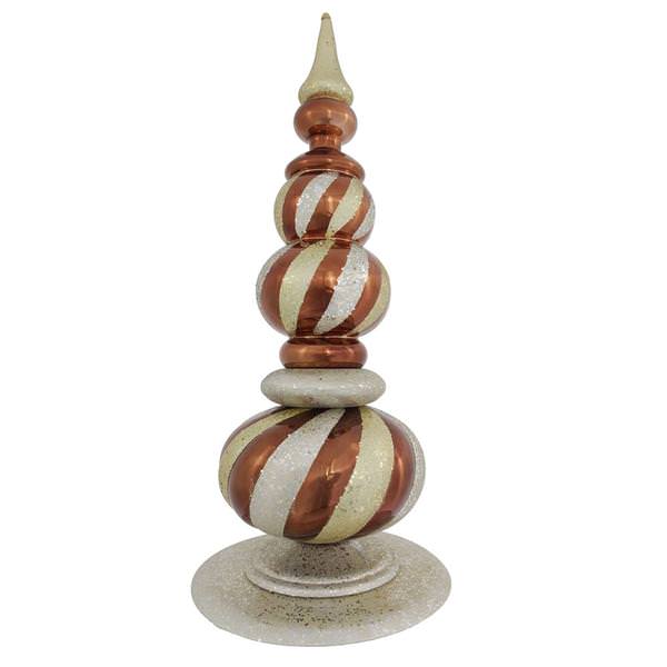 32" Copper / Gold Shiny Glitter Finial Ornament