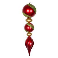 Vickerman 30.5" Red / Gold / Lime Jumbo Finial Ornament