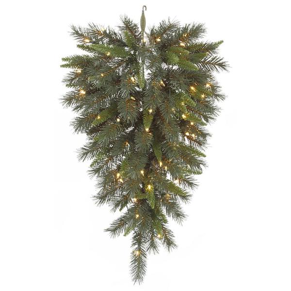 36" Artificial Sierra Pine Teardrop 50 Clear Miniature Lights