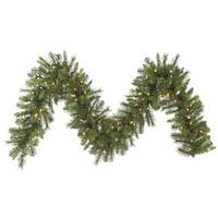 Vickerman 9' x 14" Artificial Green Sierra Pine Garland 100 Clear Miniature Lights