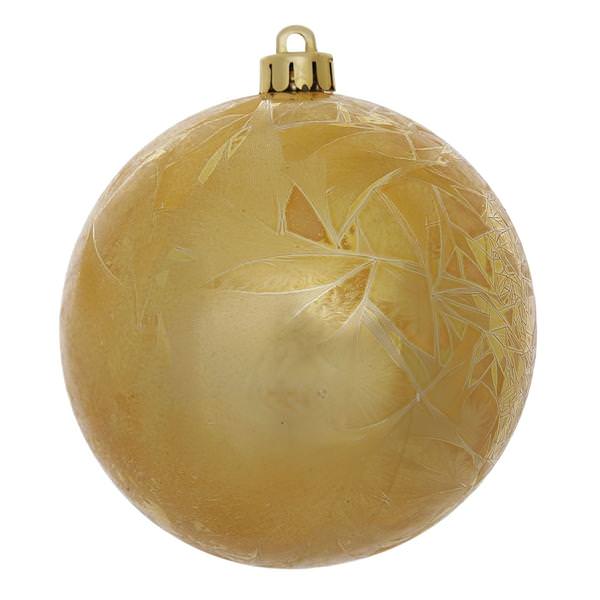 2.75" Gold Crackle Ball Ornament (12 pack)