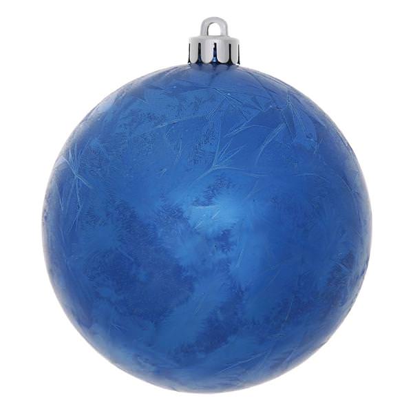 3" Blue Crackle Ball Ornament (12 pack)