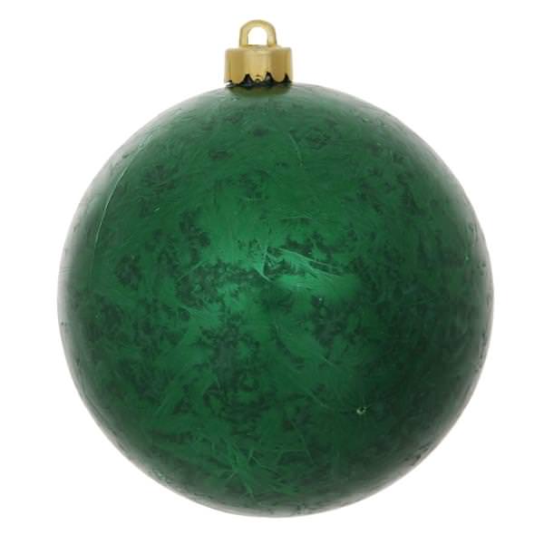 3" Emerald Crackle Ball Ornament (12 pack)