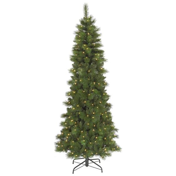 9' x 40" Artificial California Pencil 500 Clear Miniature Lights