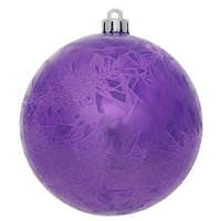 Vickerman 4" Purple Crackle Ball Ornament (6 pack)
