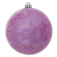 View 6" Orchid Crackle Ball Ornament (4 pack)