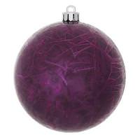 Vickerman 8" Plum Crackle Ball Ornament
