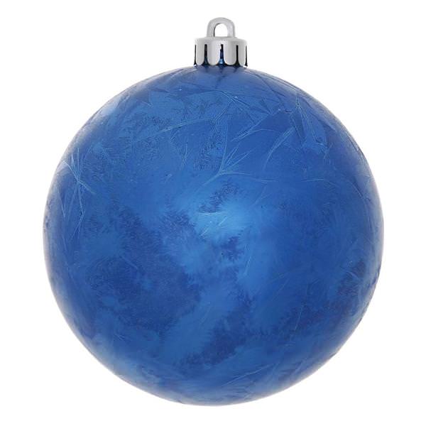 10" Blue Crackle Ball Ornament