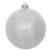 Vickerman 10" Silver Crackle Ball Ornament
