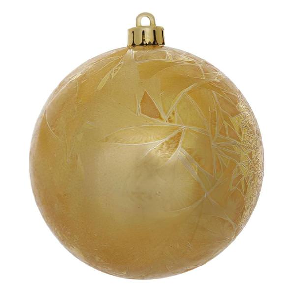 10" Gold Crackle Ball Ornament