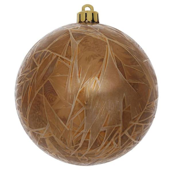 10" Mocha Crackle Ball Ornament