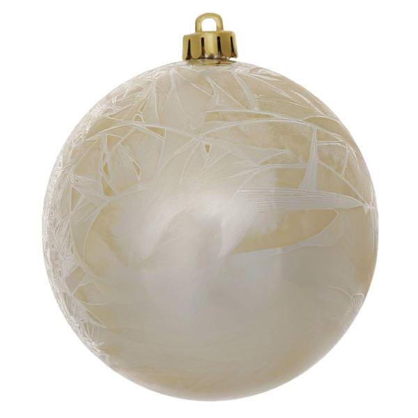 10" Champagne Crackle Ball Ornament