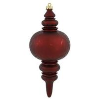 Vickerman 12.5" Burgundy Matte Gloss Lantern Finial Ornament
