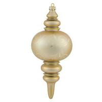 Vickerman 12.5" Gold Matte Gloss Lantern Finial Ornament