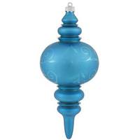 Vickerman 12.5" Turquoise Matte Gloss Lantern Finial Ornament