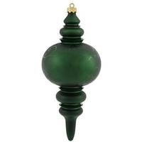 Vickerman 12.5" Emerald Matte Gloss Lantern Finial Ornament