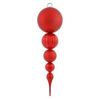 Vickerman 20.5" Red Shiny Matte Ball Finial Ornament