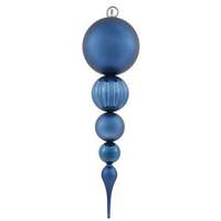 Vickerman 20.5" Sea Blue Shiny Matte Ball Finial Ornament