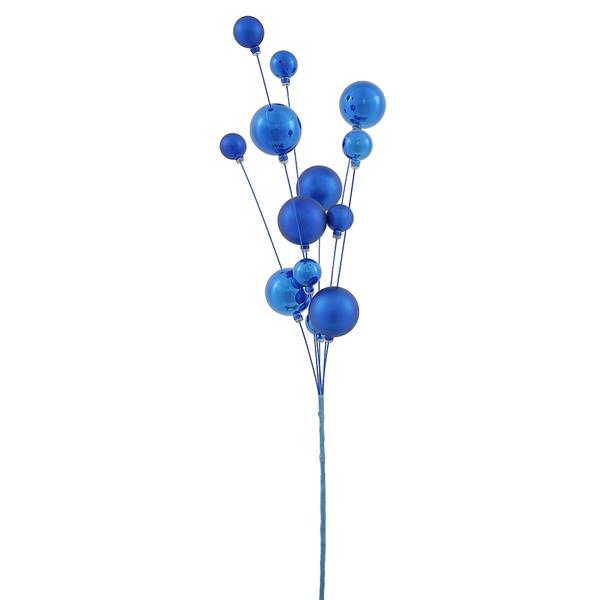 32" Blue Shiny Matte Ball Spray