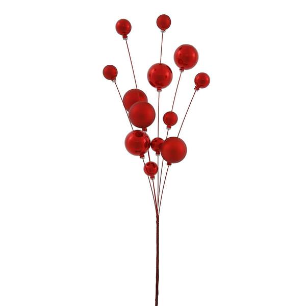 32" Red Shiny Matte Ball Spray