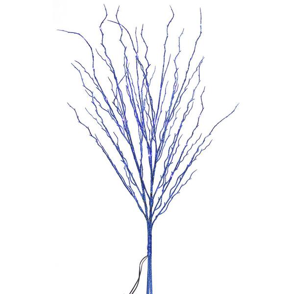 36" Artificial Blue Twig Electric Micro LED Lighted Branch (60 Blue Lights)