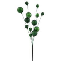 Vickerman 32" Emerald Shiny Matte Ball Spray